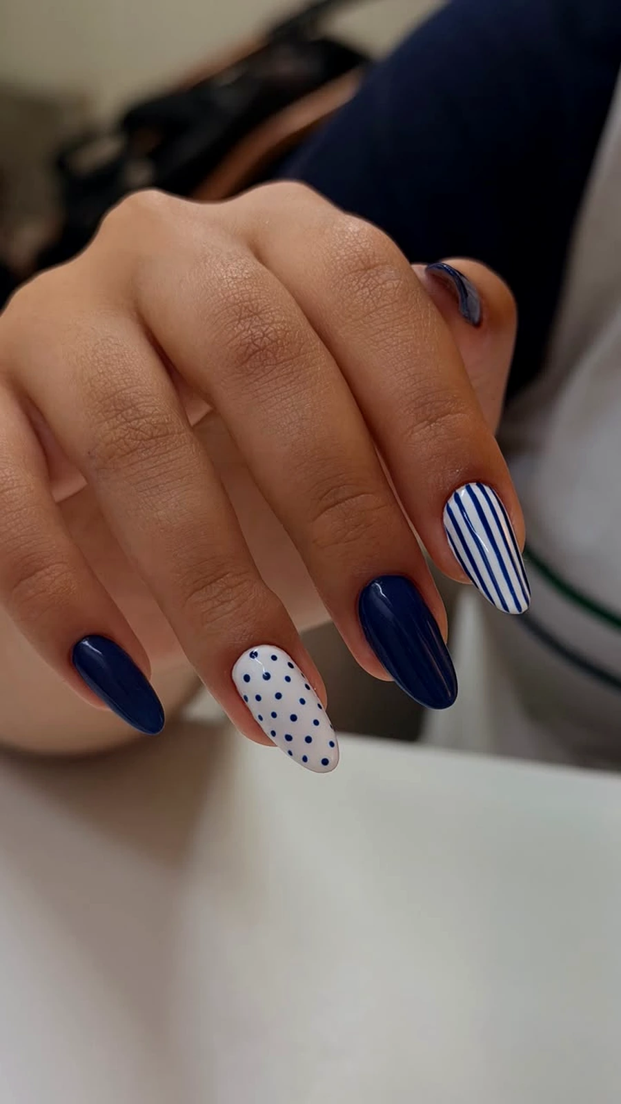 Azul com listras