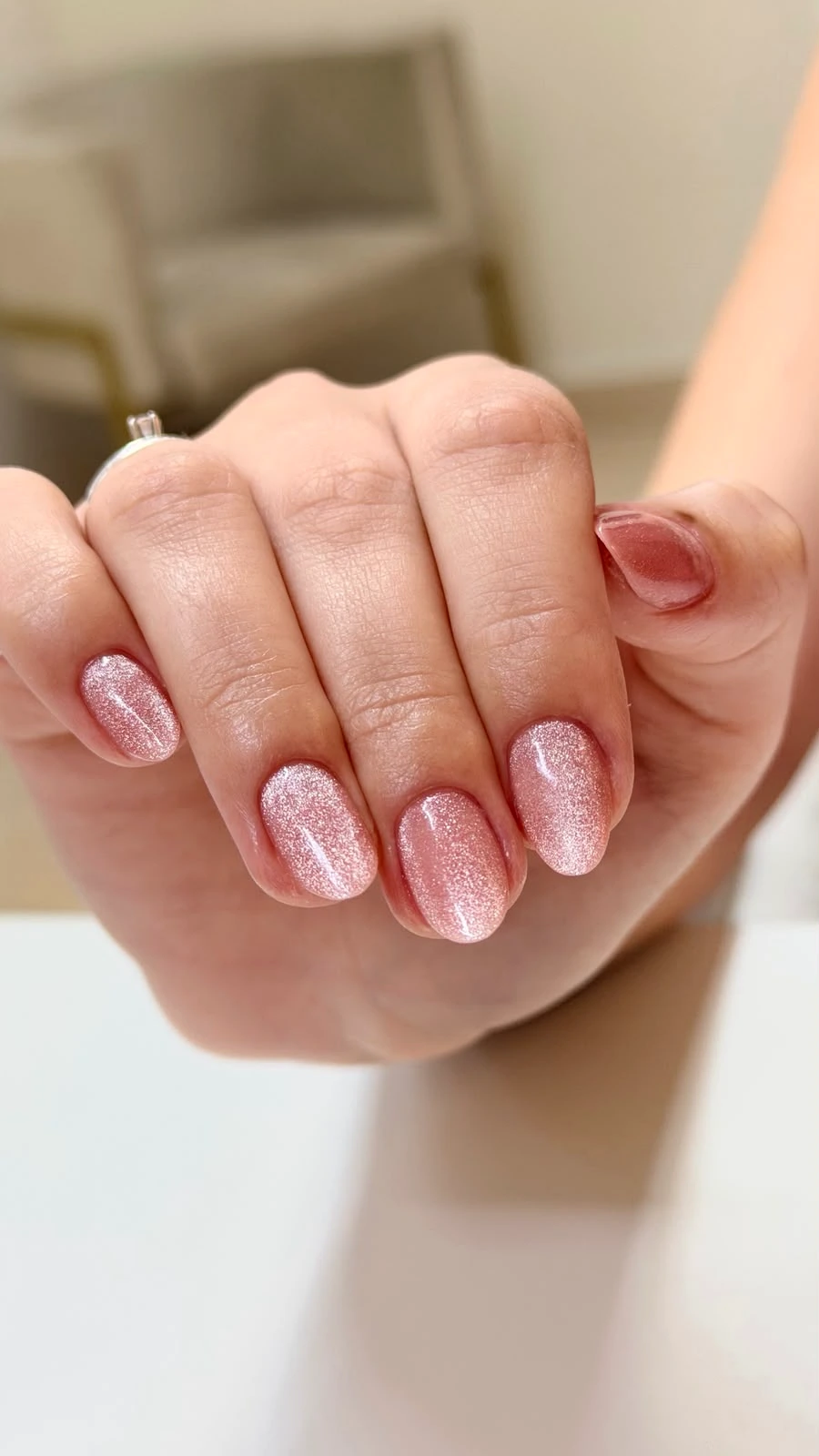 Glitter rosa fino